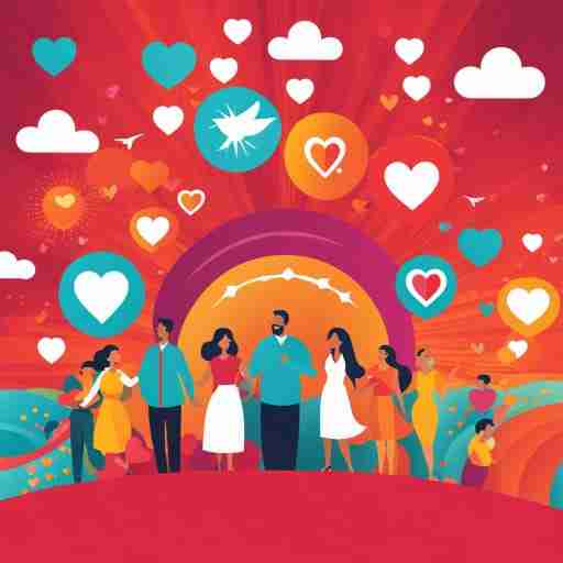 Cuori Felici, Storie di Successo: Testimonianze di Chi Ha Sperimentato Integratori per la Salute Cardiovascolare - Una serie di persone sorridono felici, circondate da cuori luminosi, simboleggianti storie positive di miglioramento cardiaco con gli integratori.