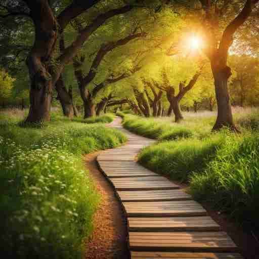 Immagine che raffigura un percorso che simboleggia la strada verso una vita sana grazie agli antiossidanti