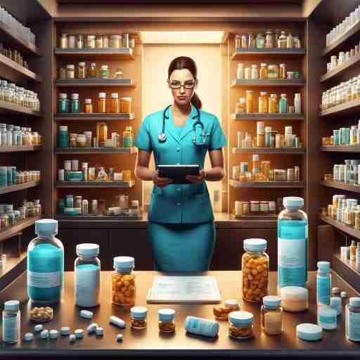 Una composizione visiva che rappresenta una persona che consulta un professionista medico o un farmacista riguardo all'assunzione di integratori per la perdita di peso insieme ai farmaci prescritti