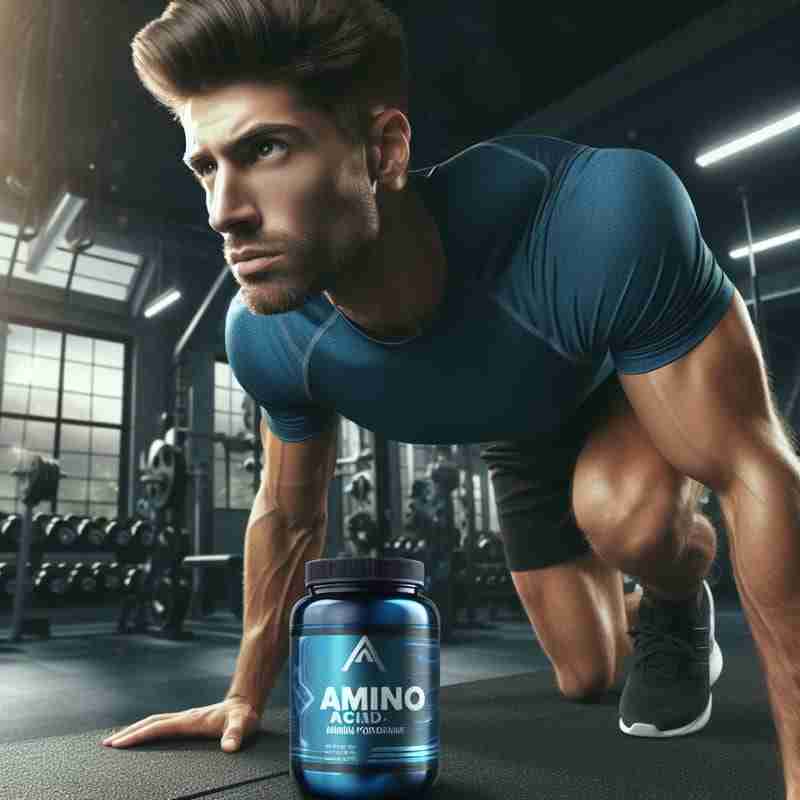 Aminoacidi nella performance sportiva atleta concentrato per il massimo impegno in una palestra ben attrezzata