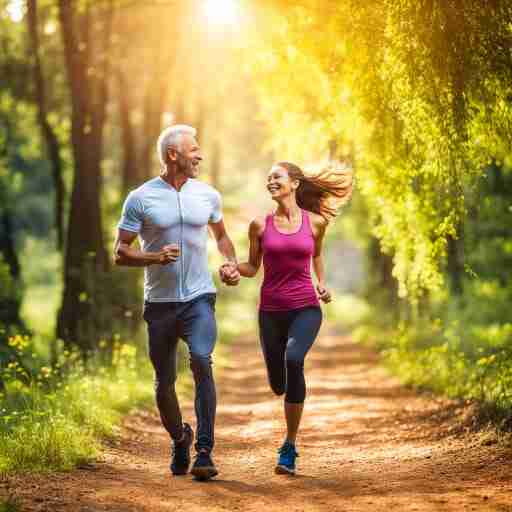 coppia uomo donna che emanano energia, benessere e vitalità grazie all'integrazione di Tiamina detta anche Vitamina B1