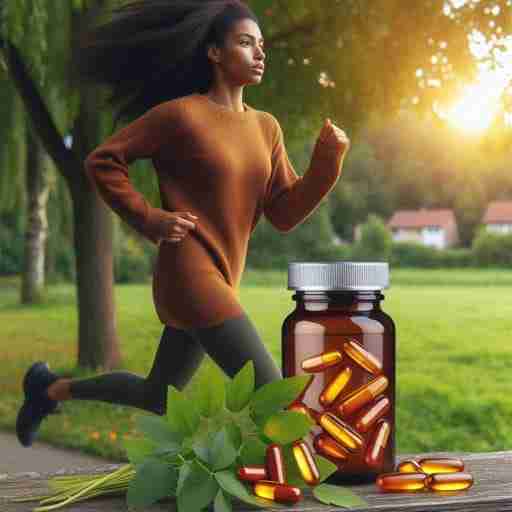 Integratori Pre Allenamento: Guida Completa ai Migliori Prodotti pre workout per Massimizzare l'Energia e le Performance. Una donna che corre veloce e senza sforzo grazie alla migliorata resistenza con gli integratori pre workout