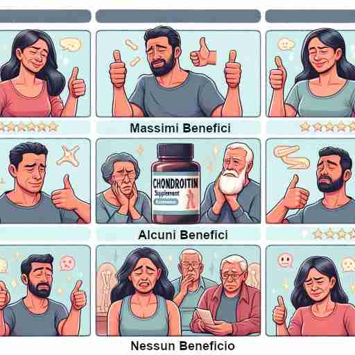 Testimonianze: Esperienze e opinioni di persone che hanno assunto condroitina. Le testimonianze degli utenti sulla condroitina sono miste. Alcune persone hanno riportato benefici significativi in termini di riduzione del dolore e miglioramento della funzione articolare, mentre altre non hanno notato alcun effetto o hanno avuto effetti collaterali negativi