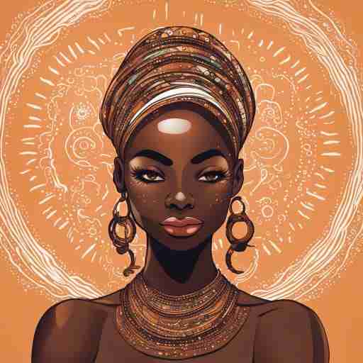 illustrazione di una persona con pelle scura sana e radiosa