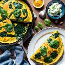Foto della ricetta della Frittata di curcuma e spinaci