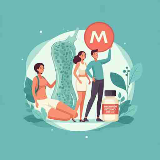 Conclusioni e Raccomandazioni sulla carenza di magnesio: "Infographic style image showing the key points about magnesium deficiency treatment and prevention"