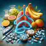 Magnesio e diabete: La chiave per una vita più sana. illustrazione con alimenti e integratori ricchi di magnesio, con alcuni strumenti di misura del diabete