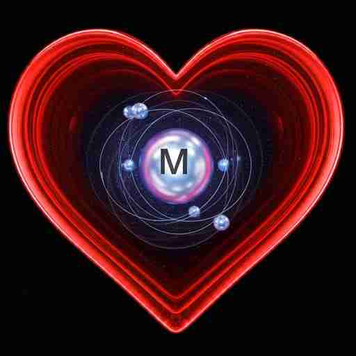 Quali sono i vantaggi del magnesio per il sistema circolatorio? un cuore stilizzato con al centro un atomo di magnesio
