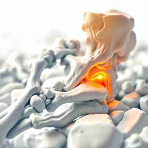 Qual è l'importanza del magnesio per la densità delle ossa? illustrazione di ossa sane e forti, con la presenza di magnesio evidenziata. Ossa sane e forti grazie al magnesio