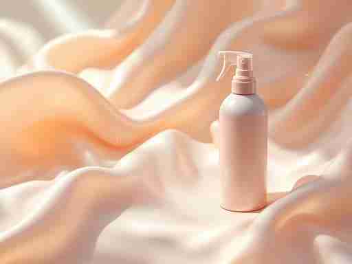 Magnesio e pelle: un connubio perfetto per il relax e la salute? Illustrazione di una pelle liscia e idratata con una bottiglia di spray al magnesio accanto