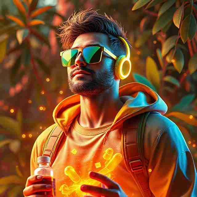 Aumentare energia integratori naturali: Persona energica che simboleggia l'aumento di energia con integratori naturali in uno stile di vita frenetico.