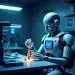 Come rafforzare il sistema immunitario con vitamine e minerali un umanoide cibernetico realistico che studia come rafforzare il sistema immunitario con vitamine e minerali