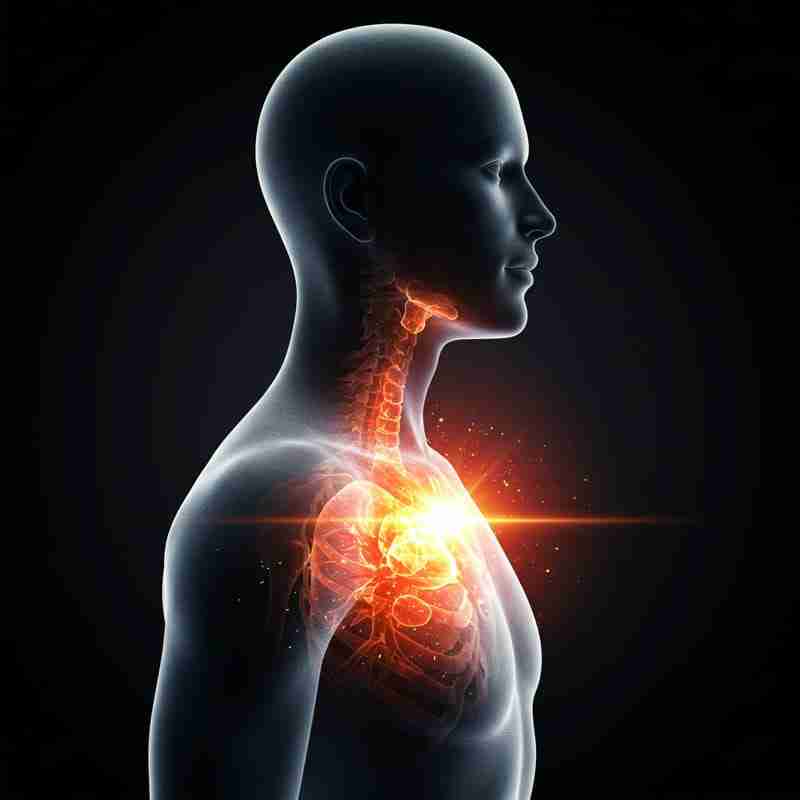 Simbolo visivo di energia interna che risplende da una persona