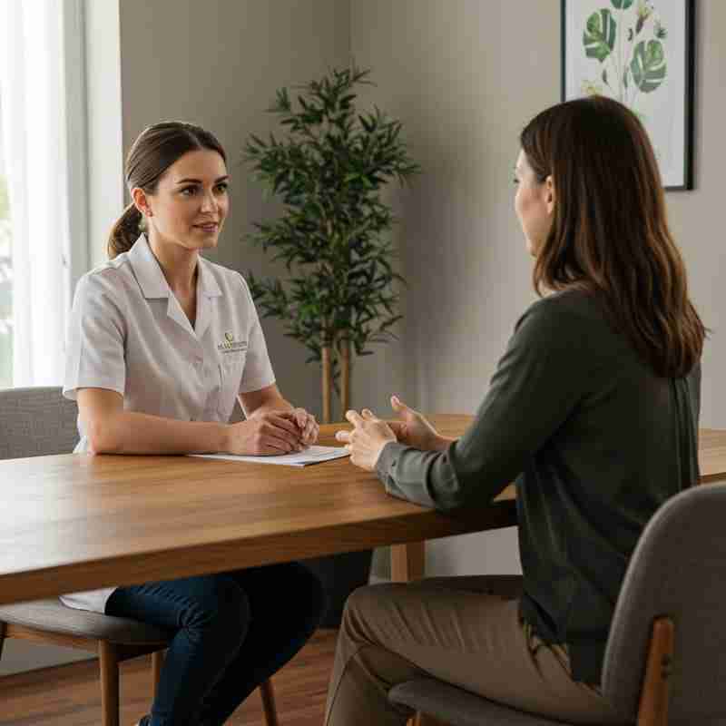 Consulenza naturopatica empatica tra professionista e cliente